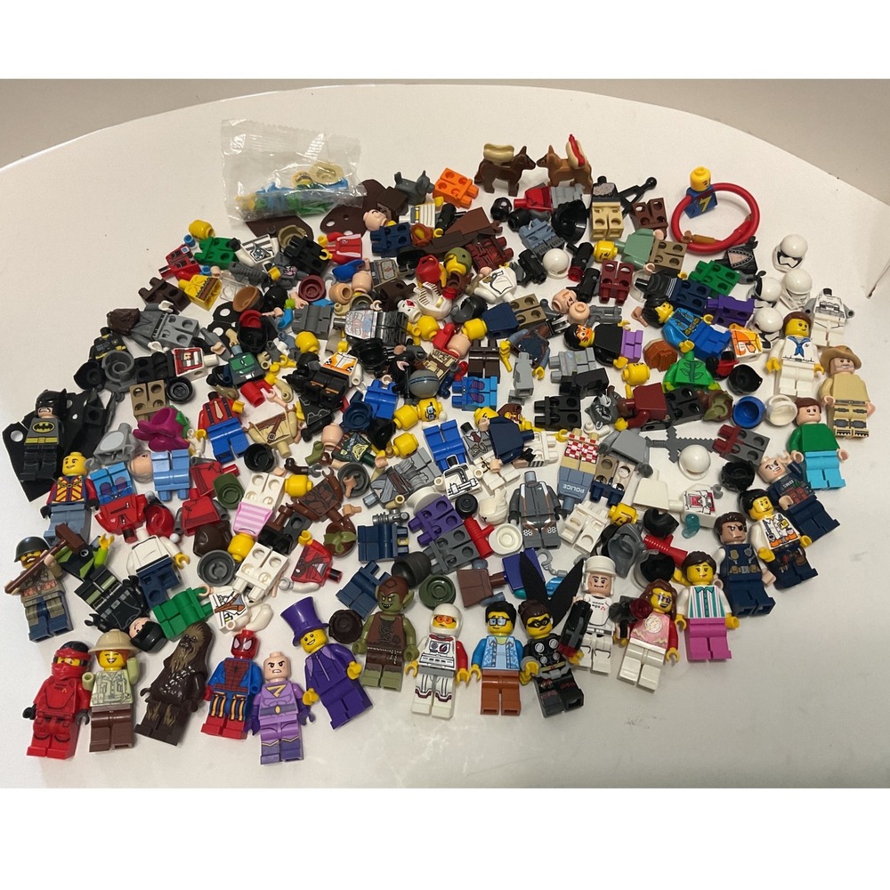 LEGO Minifigure Lot 11oz Assorted Figures Batman Spider-Man Star Wars Ninjago